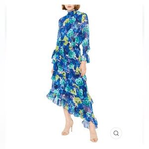 MISA Floral Print Asymmetrical